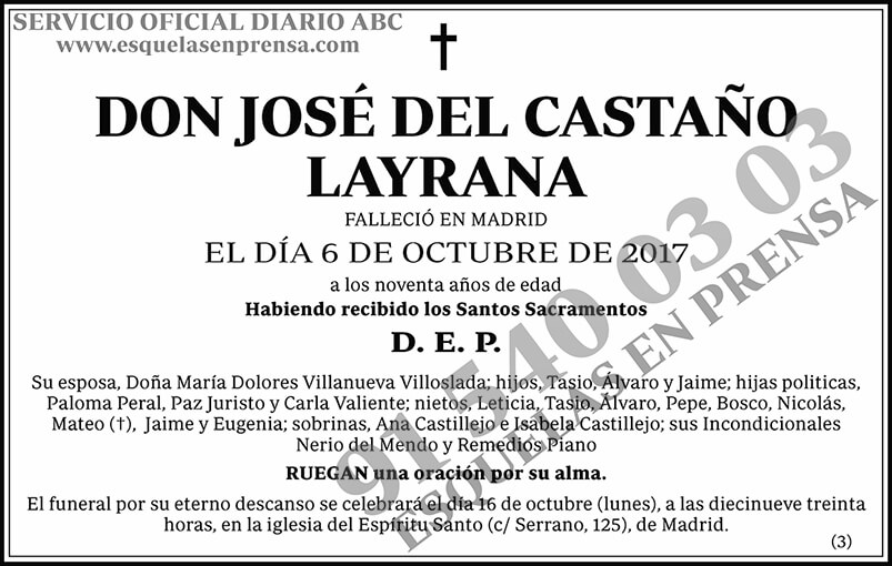 José del Castaño Layrana